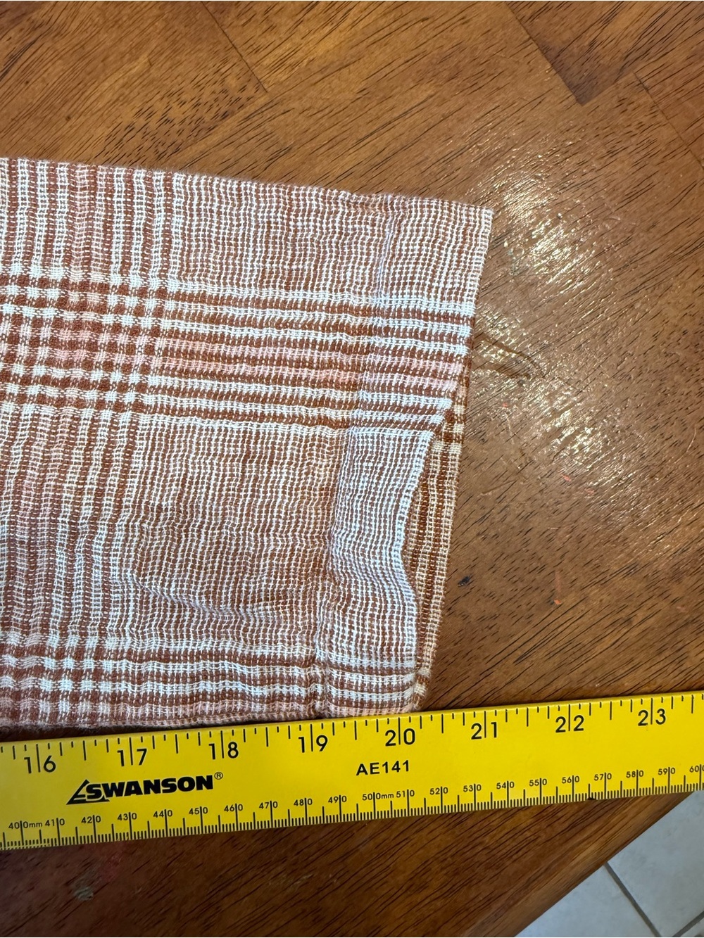 J.Jill Harper Linen Cotton Blazer Henna Plaid Relaxed Jacket Women L Tall Brown - Picture 10 of 12